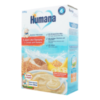 Каша Humana молочна 5злаків з бананом 200г