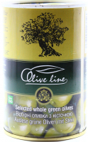 Оливки Olive line зелені відбірні з/к 420г