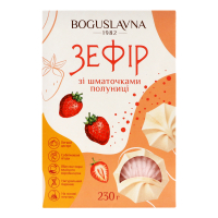Зефір Boguslavna зі шматочками полуниці 230г