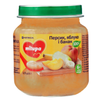 Пюре Nutricia Milupa персик яблуко банан 125г 