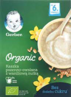 Каша Gerber Organic пшенично-вівсяна з ванільним смаком 240г 