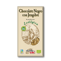 Шоколад Ecologica темний 56% какао з імбирем орган. 100г 