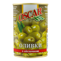 Оливки Oscar з кісточкою з/б 280г