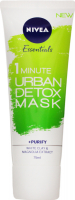 Маска-детокс для обличчя Nivea 1 Minute Urban Detox Mask Очищення пор, 75 мл