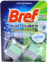 Чистячі кубики для зливного бачка Bref Duo-Cubes 2в1 "Хвойна свіжість", 2 шт.