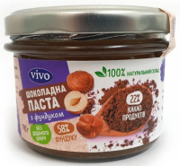 Паста шоколадна Vivo з фундуком без цукру 58% 190г