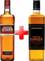 Набір Віскі Original 3 роки витримки 40% 0.7 л+ Віскі Scottish Leader Twist of Ginger 35% 0.7л 