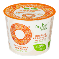 Ряжанка Organic Milk Органічна термостатна 4,0% 270г