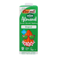 Молоко рослинне EcoMil з мигдалю з сиропом агави 1л