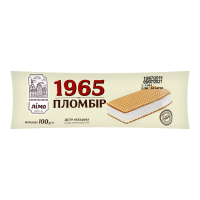 Морозиво Лімо Пломбір 1965 у вафельних листах 100г
