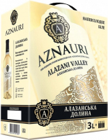Вино Aznauri Алазанська долина напівсолодке біле 9-13% 3л в коробці набір (4шт*0,75л)