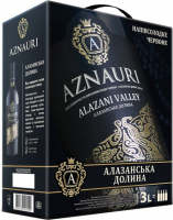 Вино Aznauri Алазанська долина червоне напівсолодке 9-13% 3л в коробці, набір (4шт*0,75л) 