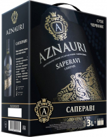 Вино Aznauri Сапераві сухе червоне 9,5-14% 3л в коробці набір (4шт*0,75л)