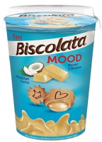 Печиво Biscolata Mood з крем.нач. з біл.шок. та кокосу 125г 
