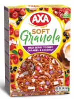 Сніданок AXA Granola з ягідним йогуртом та шокол. 320г