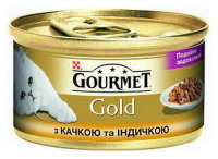 Корм Gourmet Gold для котів Качка і індичка 85г