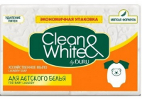 Мило господарське тверде Duru Clean&White для прання дитячих речей, 4 шт.*125 г