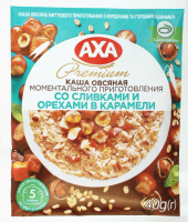 Каша AXA вівсяна Premium з вершками та горіхами 40г 