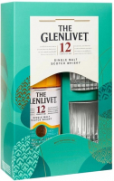 Набір Віскі Glenlivet 12 років 40% 0,7л +2 склянки