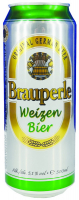 Пиво Brauperle Weizen Bier світле ж/б 0,5л