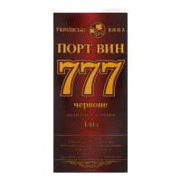 Вино Порт Вин 777 червоний 1л B&B х6