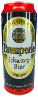 Пиво Brauperle Schwarzbier темне з/б 0,5л