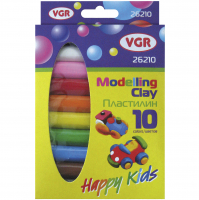 Пластилін VGR Happy kids 10 кольорів 170г Art.26210-1 