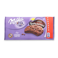 Печиво Milka з какао, начинкою і молочним шоколадом 156г