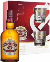 Віскі Chivas Regal 12 років 40% 0,7л + 2 склянки