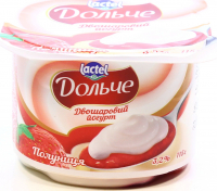 Йогурт Lactel Дольче з наповнювачем Полуниця 3,2% 115г