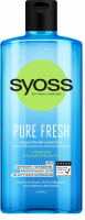 Шампунь міцелярний для нормального та тонкого волосся Syoss Pure Fresh Очищення та Щоденний Догляд, 440 мл