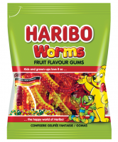 Цукерки Haribo Worms з фруктовим смаком 80г 