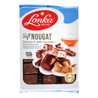 Цукерки Lonka Нуга в мол.шоколаді з арахісом 220г