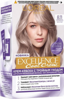 Крем-фарба для волосся L'Oreal Paris Excellence Cool Creme №8.11 Ультрапопелястий Світло-Русявий