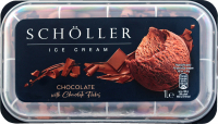 Морозиво Scholler Шоколадне з шоколадною крихтою 564г