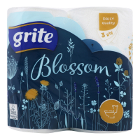 Туалетний папір Grite Blossom Білий, 4 шт.