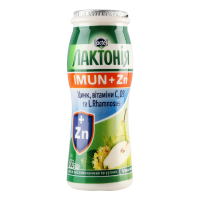 Напій кисломолочний Lactel IMUN+Zn Груша-липа 1,5% 100г