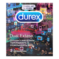 Презервативи латексні Durex Dual Extase Молодіжна Колекція, 3 шт.
