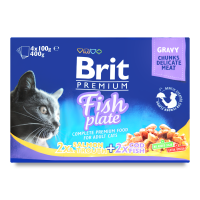 Корм Brit premium Fish plate 2х2 4*100г х4