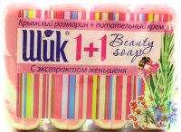 Мило тверде Шик 1+1 Beauty Soap Розмарин+Крем, 4 шт.*90 г