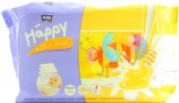 Дитячі серветки вологі гігієнічні Bella Baby Happy Milk & Honey, 64 шт.