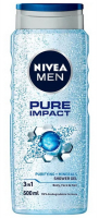 Гель Nivea Men для душу Pure Impact 3в1 500мл