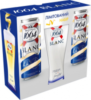 Пиво Kronenbourg Blanc світле 2*0,33л + келих (подарунк.уп.)