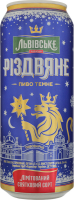 Пиво Львівське Різдвяне темне фільтроване 4.4% ж/б 0,5л 