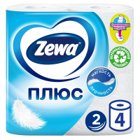 Туалетний папір Zewa Плюс Білий, 4 шт.