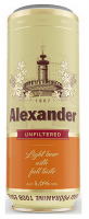 Пиво Alexander світле нефільтроване ж/б 0,568л