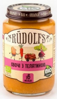 Пюре Rudoles телятина з овочами с/б 190г