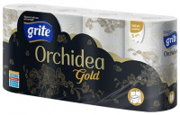 Туалетний папір Grite Orchidea Gold Білий 8 рулонів тришаровий