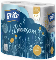 Туалетний папір Grite Blossom Білий 4 рулони тришаровий