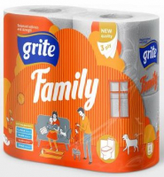 Туалетний папір Grite Family 4 рулона тришаровий